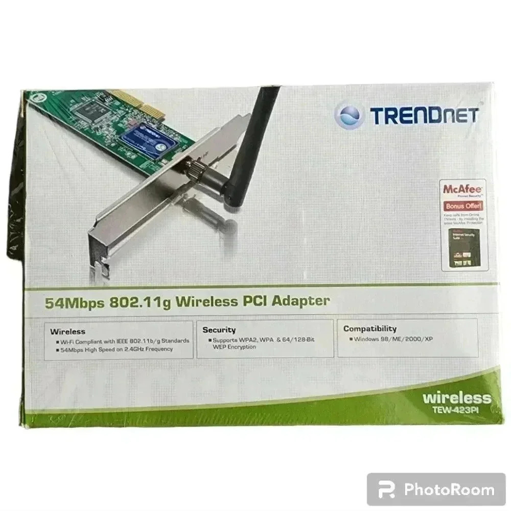 Trend Net TEW-423PI 54Mbps Wireless G PCI Adapter New in box